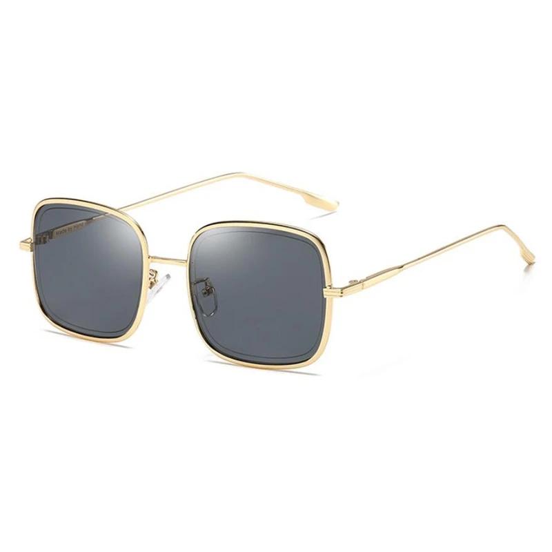 

Fashion Square Women Men Sunglasses 2024 Metal Anti-UV Myopia Lens Prescription Sun Glasses Polarized 0 -0.5 -0.75 -1.0 To -4.0 0