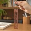 Traditional Chinese Design Bookmark Rosewood Bookmark, Plum Orchid Bamboo Chrysanthemum Carved Classic Fine Oily Wood Style Page Marker for