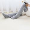 Fuzzy Thigh-High Socks Fluffy Leg Warmers Thickened Plush Over The Knee Socks with Sole Holes for Winter Home Lounging Sleeping