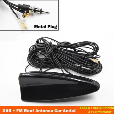 For DAB Car Aerial Antenna SMB Adapter AM/FM Shark Fin Design New Roof Decorate Aerial