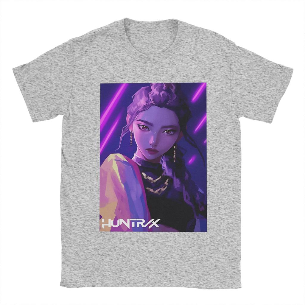 Kpop Demon Hunter Rumi Idol Star Men T Shirt  Vintage Tees Short Sleeve Round Neck T-Shirt 100% Cotton 4XL 5XL Tops