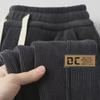 Men's Corduroy Plus-Size Fleece-Lined Casual Sweatpants - Autumn/Winter Thickened Trousers