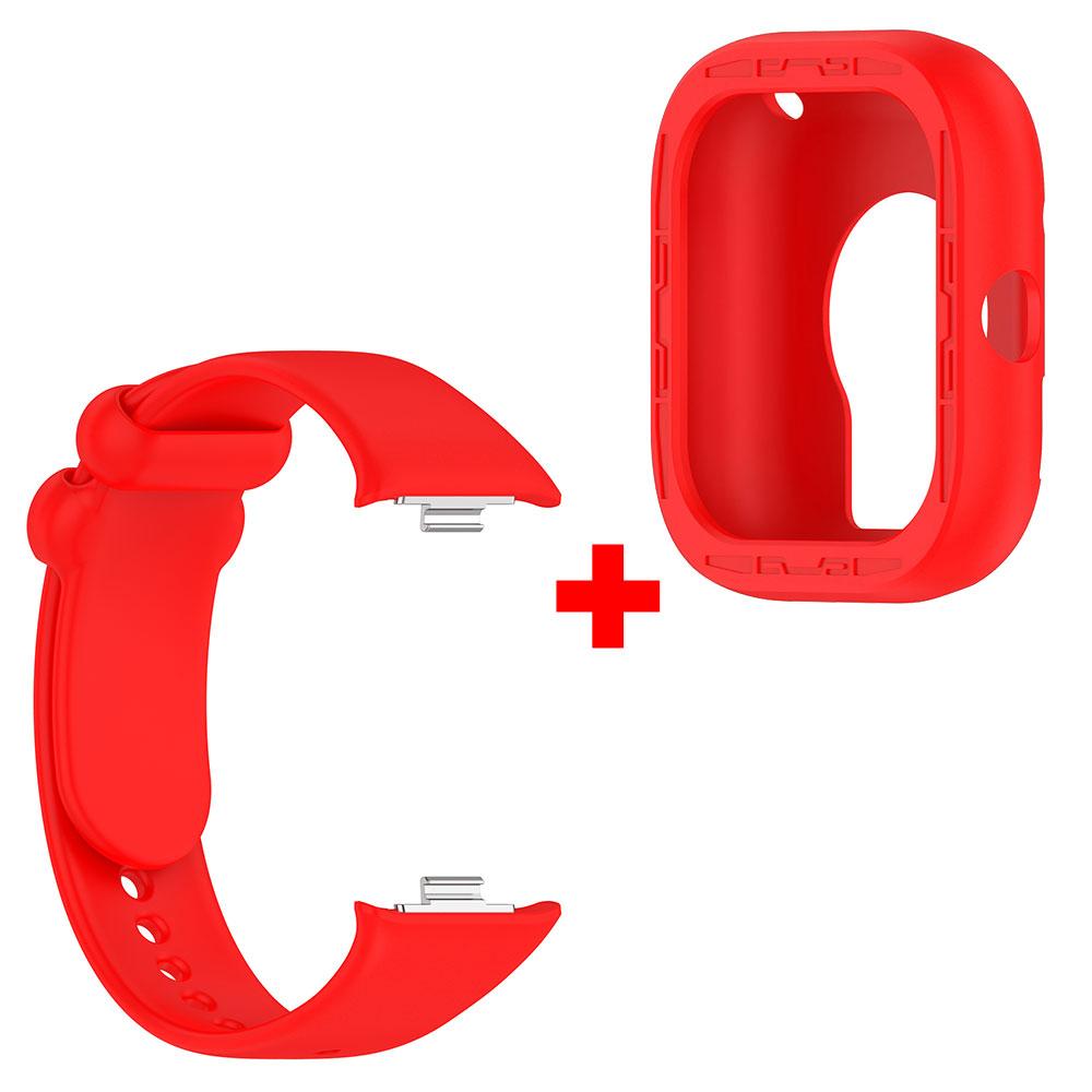 Silikon-Uhrenarmband + Schutzhülle Für Redmi Watch 4 Armband Armbandband Riemen Stoßfeste Displayschutzhülle Hülle