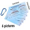 6Pcs/1Set Fishing Knot Guide Card, Containing 12 Of The Most Practical Fishing Knots, With Storage Buckle, Durable Pvc Card