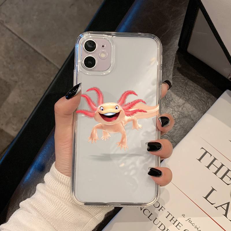 

Чехол для телефона Cute Animal Axolotl для iPhone 13 11 12 pro XS MAX 8 7 6 6S Plus X 5S SE 2020 XR 12 Pro Max