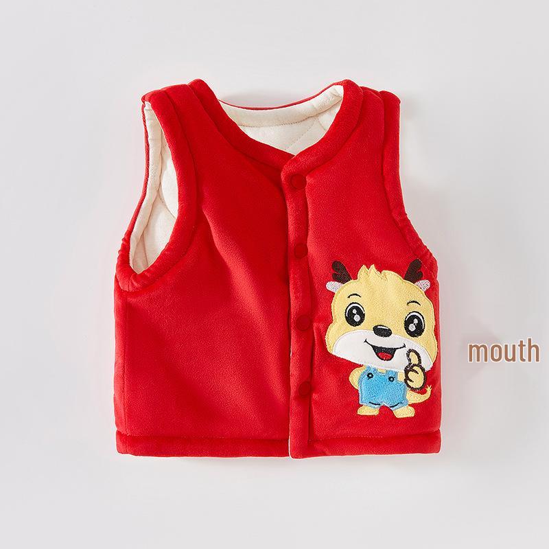 Super Cute Baby Vest: Thick Cotton-Padded, Sleeveless Jacket for Boys & Girls, Newborn To Infant, Autumn/Winter