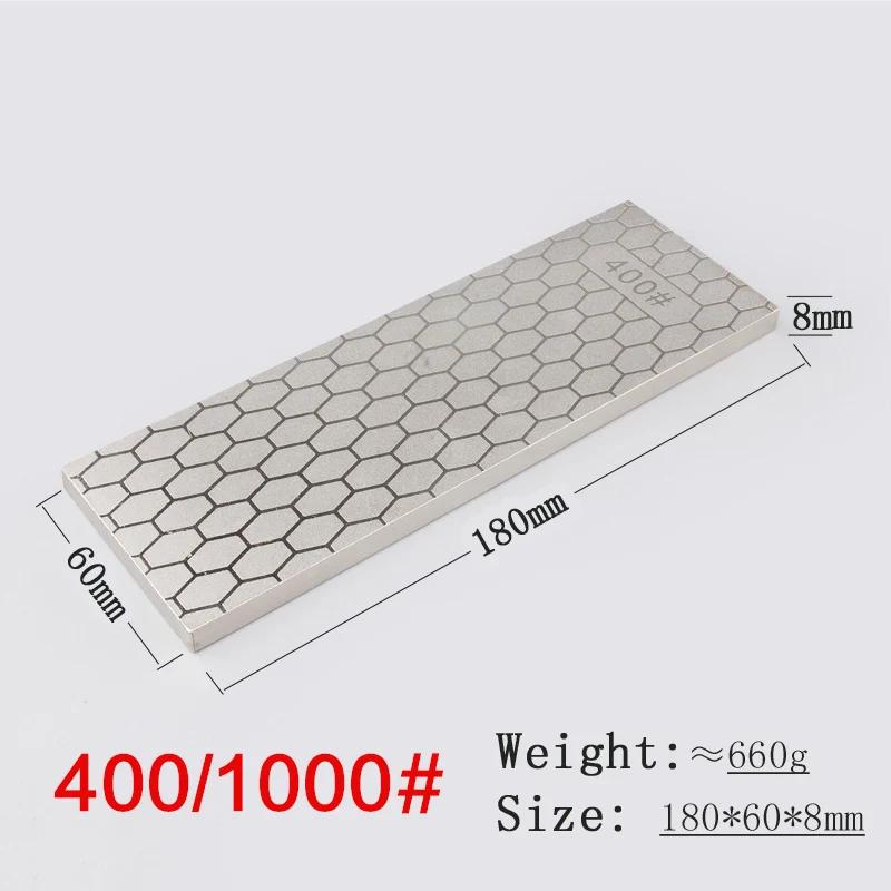 

[Video]1pcs 400 1000 double side grit diamond knife sharpener sharpeing stone kitchen tools honing blade coarse sharpen as pics