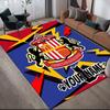 Custom Name Sunderland AFC2 Flannel Pattern Square Carpet,Area Rug,Carpet Rug for Living Room Bedroom Sofa Playroom Decor,Non-slip Floor Mat