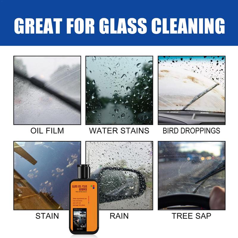 120ml Effective Car Glass Oil Film Removing Paste Windshield Polishing Compound Glass Oil Film Remover for Auto