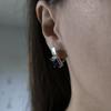 Silver Earrings with Nano Sapphire 3.95ct (2189107)