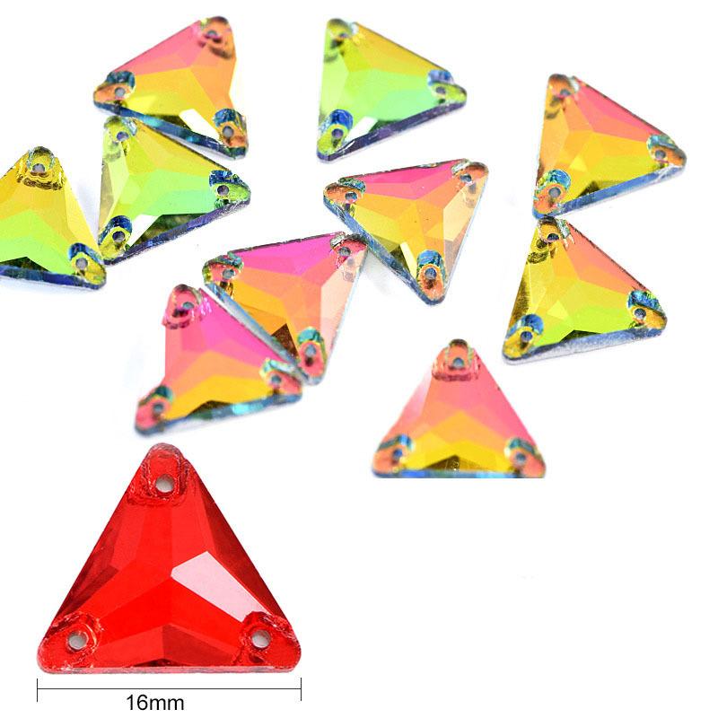 Triangular Glass Hand Sewn Drill, Crystal Diy Clothing Decorative Hair Accessories Rhinestone Accessories