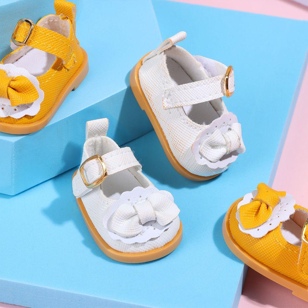 Cotton Doll 14 Inches Handmade Boots Doll Leather Shoes Mini Bow Shoes Doll Shoes Doll Casual Shoes
