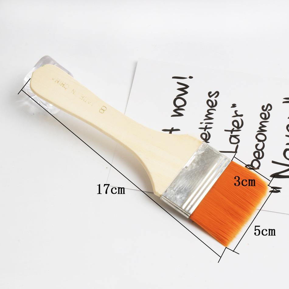 3 Pcs No. 1–12 Acrylic Paintbrushes Drawing Board Brushes Oil Painting Brushes Nylon Bristle Barbecue Brushes Paintbrushes Art Brushes