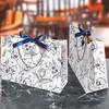 WTEMPO Large Capacity Hand-held Gift Paper Bags Retro Elegant Printed Bags Daily Presents Packaging Bags Ideal for Storing and Gifting Delicate Items