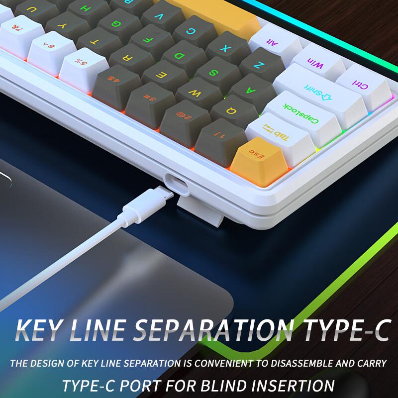 Y-FRUITFUL K78 Russian Wired Custom Mechanical Keyboard