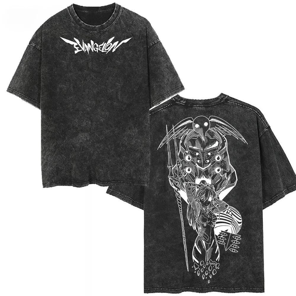 Japanese Anime Graphic Washed New Arrival Mens Clothes Tee Shirt Homme Graphic T-Shirts Men Tshirt for Men Ropa Hombre
