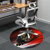 1pc Jaguar Pattern Chair Carpet for Office, Round Non Slip Durable Large Size Office Carpet, Suitable for Office