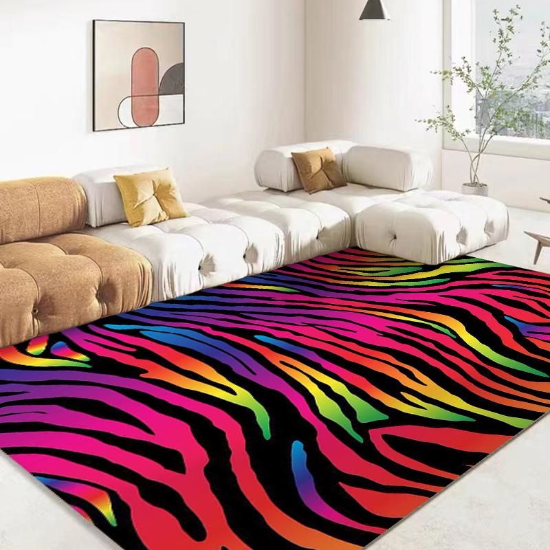 Zebra Black White Texture Rug Carpet for Living Room Bedroom Soft Kitchen Bathroom Anti-slip Floor Mats Hallway Rugs Home Decor