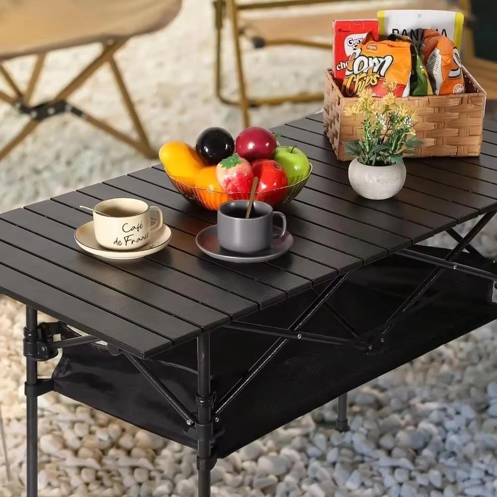 Picnic Camping Table Portable Carbon Steel Strong Load-bearing Capacity Folding Desks Suitable for Fishing Barbecue Furniture