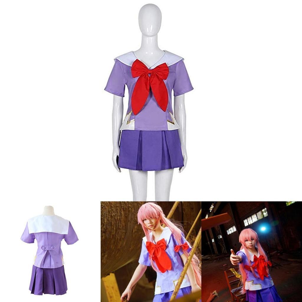 Stylish Future Diary Gasai Yuno Cosplay Costume With Perfect Stitches And Comfort