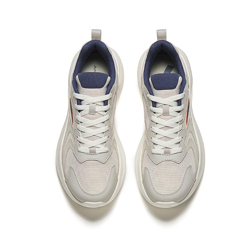 Anta Fly Fast Comfortable Versatile Non-Slip Wear-Resistant Shock Absorbing Low-Top Casual Running Shoes Men Sneaker Gray 912445510-2