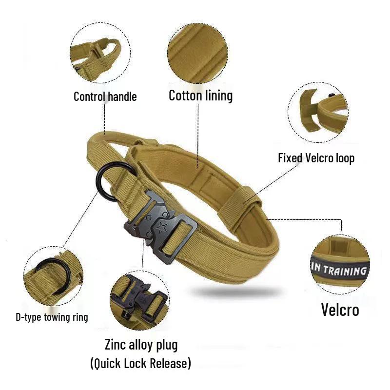Outdoor Tactical Dog Collar for Medium To Large Breeds - Military-Grade Training Neck Collar, In Stock