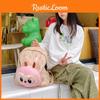 Cartoon Plush Backpack With Canvas Material And Adjustable Straps For Daily Use