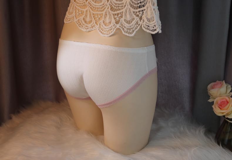 Padded Cover Panties Crossdressing Underwear Lace Pants Disguise Lingerie Silicone Pants Free [cocoriko] Men's (JP, Alphabet, Size, R_White)