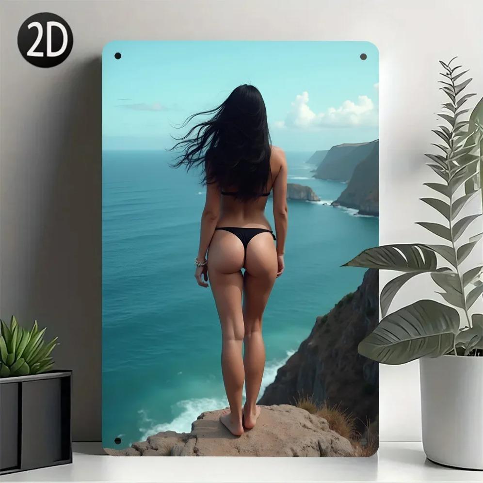 Vintage Metal Wall Sign Retro Woman Poster Home Bar Garage Decor Art 20x30cm