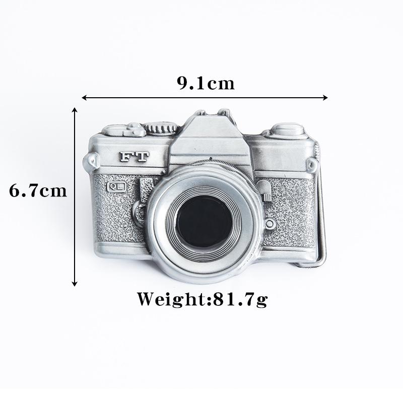 Men's Punk Leather Belt - Artistic Style Cowhide Camera Personality