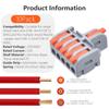 Hebel-Drahtmutternverbinder, DIY-Mini-Spleißen, kompakte, schnell einsteckbare elektrische Verbinder (1 rein 5 raus), 28-12 AWG