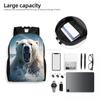 Polar Bear Backpack for Children ,Animal School Bags for Boys Girls ,Light Weight Cartoon School Backpack 3D Prints Kids Bags