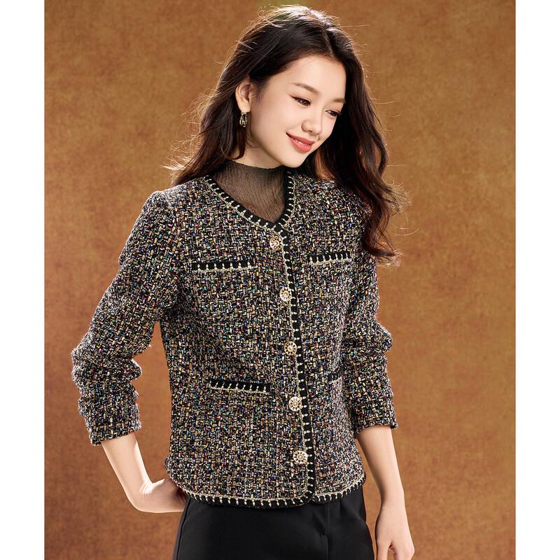 Hounds tooth Tweedjacke im französischen Stil