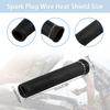 Spark Plug Wire Heat Shield, 8Pcs 2500° Spark Plug Boot, Spark Plug Heat Shield Sleeve for SBC BBC 350 454 Plug Boot Protector, 6 Inch Black