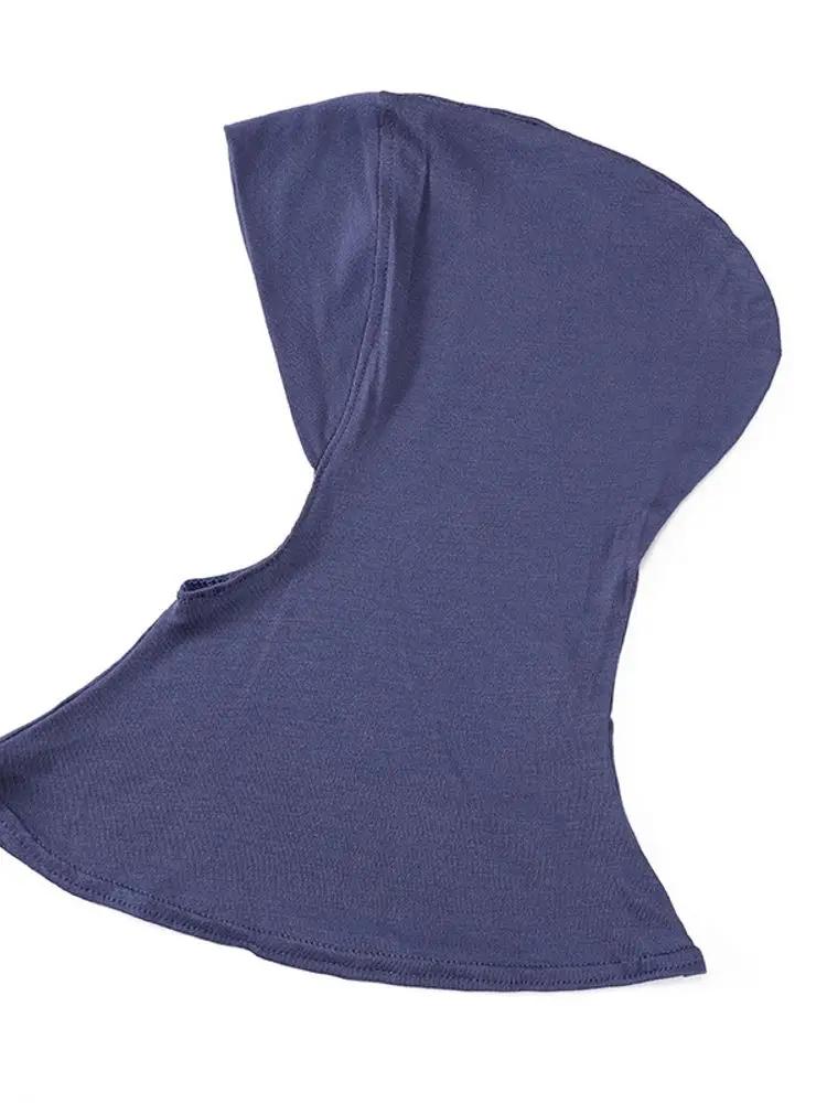 21Colors Soft Modal Elastic Basic Inner Turban Cap Muslim Women Solid Color Wrap Hijab Hats Wear Directly Headscarf Underscarf