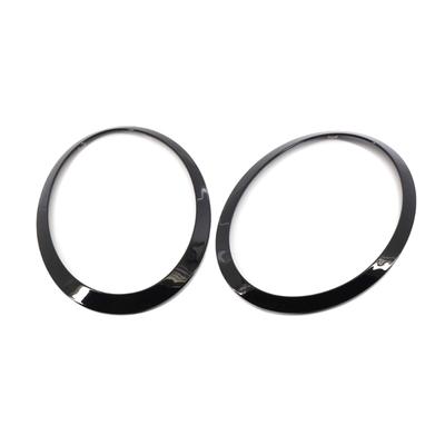 2 Stück Jet Black Scheinwerfer Zierring für MINI F55 F56 F57 13-17 51712355791 51712355798 Links & Rechts Dekorationsring Set