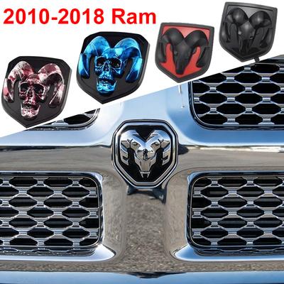 ABS 3D Koponya Autó Első Hátsó Logó Jelvény Dodge Ram 1500 2500 3500 HeavyDuty BigHorn 2010-2018 Pickup Csomagtérajtó Embléma Matrica