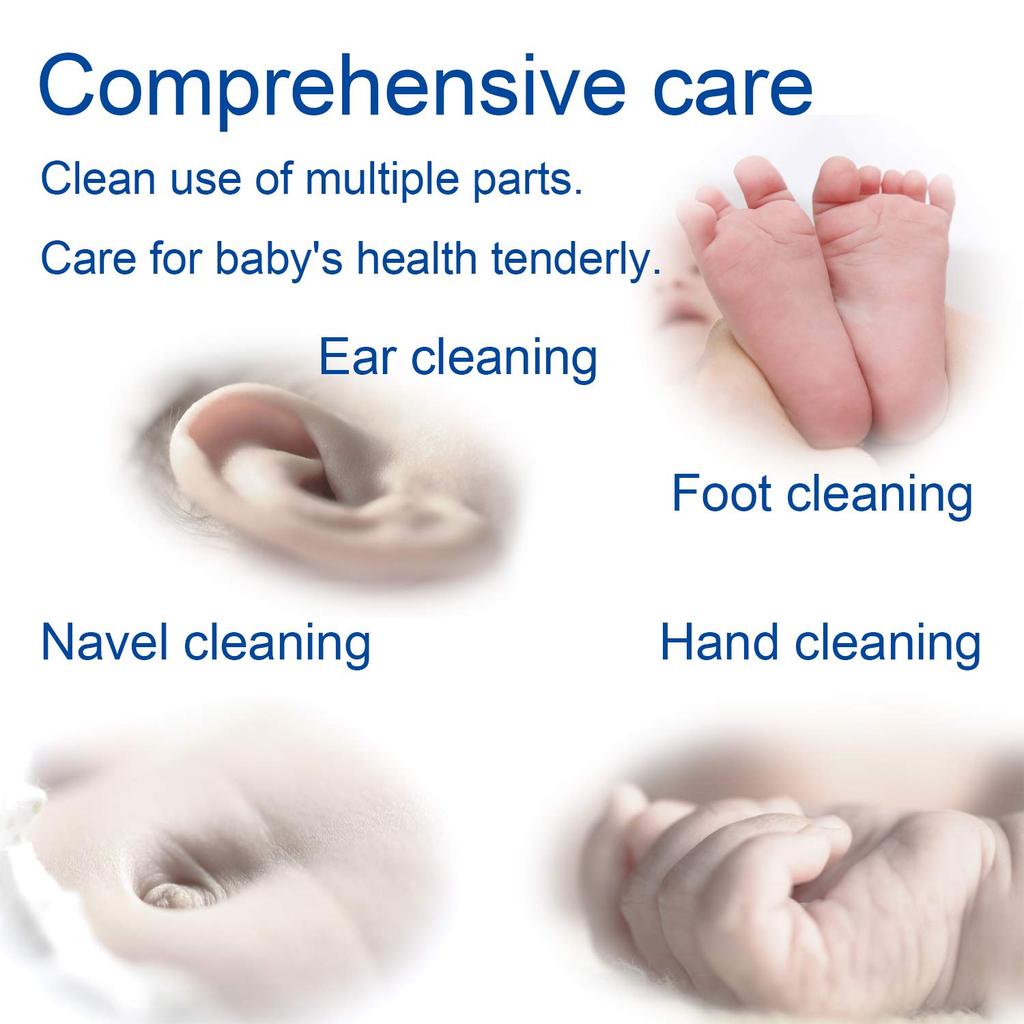 ספוגיות צמר גפן לתינוקות ניצני צמר גפן טבעיים איפור עזרה ראשונה ניקוי אף אוזן מקלות מתכלה ללא כלור 100 יחידות