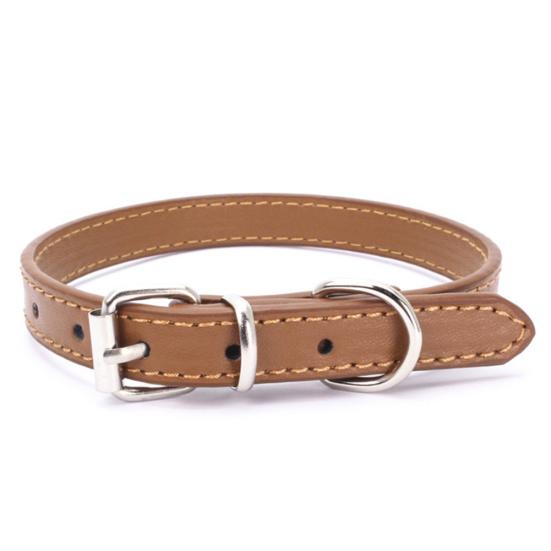 Dog Faux Leather Collar Puppy Leash Neck Strap Walking Traction Pet Supplies
