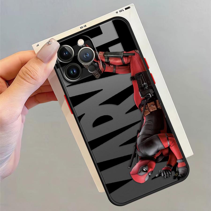 Phone Case for iPhone SE 11 Pro Max 16 Pro XR XS X 15 Pro Max 14 13 Pro 12 Mini 7 8 SE 6s 16e TPU Cover Marvel Deadpool