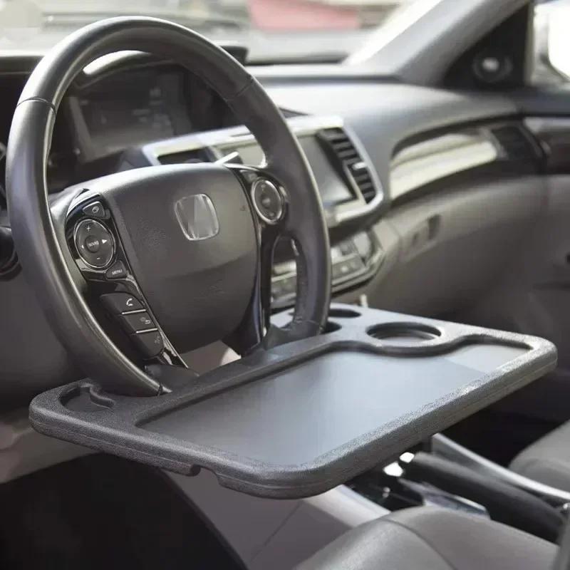 Steering Wheel Tray, Car Table Tray, Steering Wheel Desk for Laptop and Vehicle Seat Mount Notebook Laptop Eating Desk