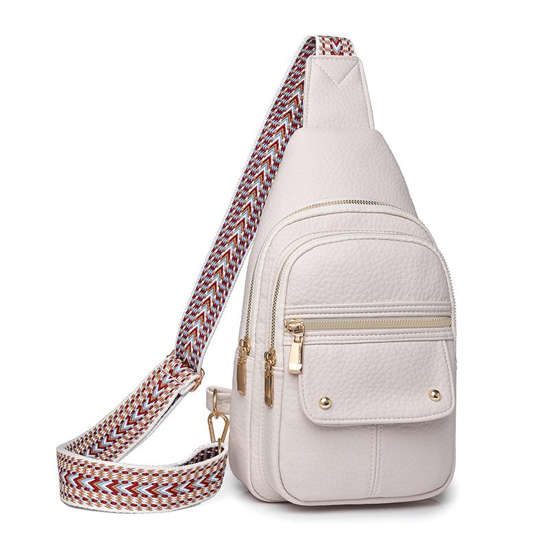 

Жіноча широка сумка через плече Сумка нагрудна сумка великої місткості Сумка на кілька відділень білий