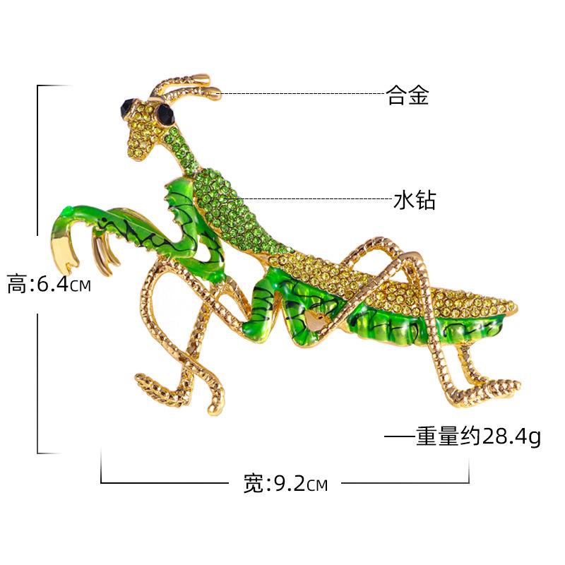 Mantis Brooch Medieval Light Luxury Insect Brooch Temperament Retro Brooch