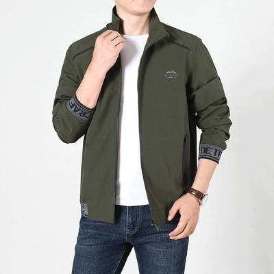 Herrenjacke Frühling und Herbst Einschichtig Dünn Vier Jahreszeiten Atmungsaktive Jacke