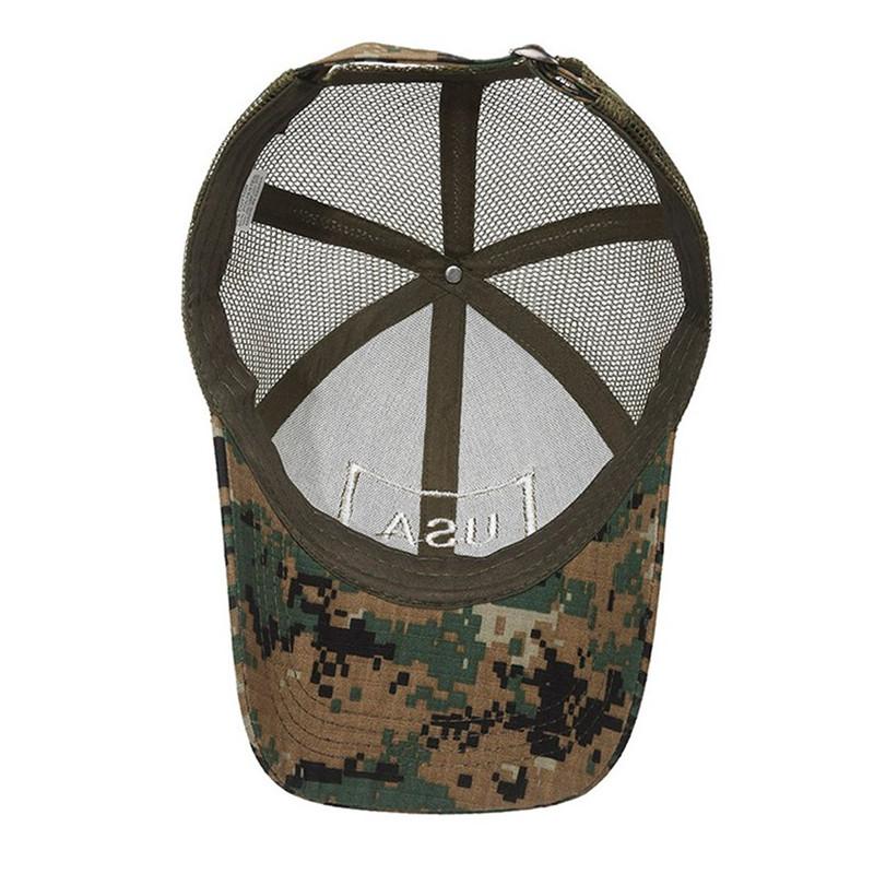 Embroidery American Flag Sticker Baseball Cap Unisex Outdoor Camouflage Sunscreen Hat Men Women Adjustable Breathable Cap