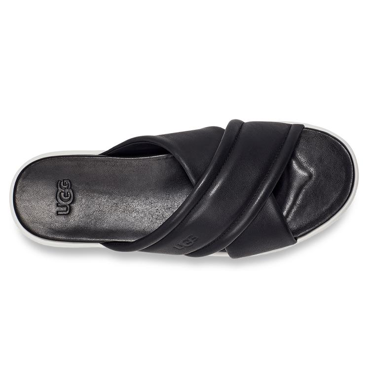 UGG Rubber Sole Slide Slippers Women's Black 1128635-BLLE