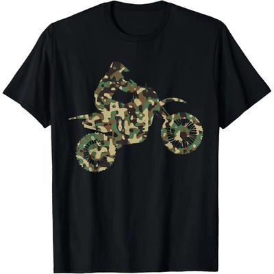 Motocross MX Enduro Motorrad Camouflage Geschenk T-Shirt