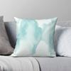Blue Ocean Wave Square Pillowcase Polyester Linen Velvet Printed Zip Decor Pillow Case Sofa Seater Cushion Case Wholesale