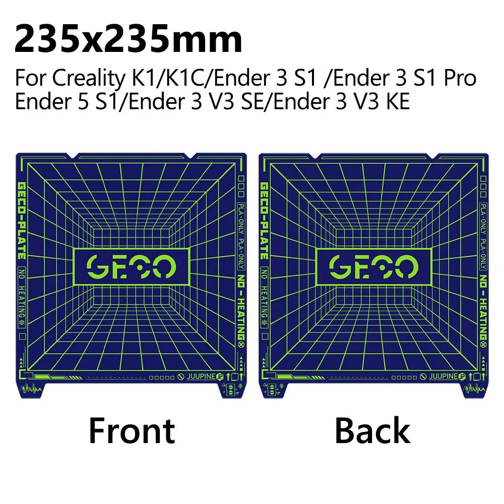 GECO Platte Pla Kaltbauplatte Für X1C P1S P2S A1 Kobra S1 K1c Ender 3 Se K1 Max Kein Verstopfen Federstahl Super Haftung
