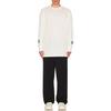 Y-3 Letter Print Crew Neck Long Sleeve T-Shirt Men Tops White IQ2147